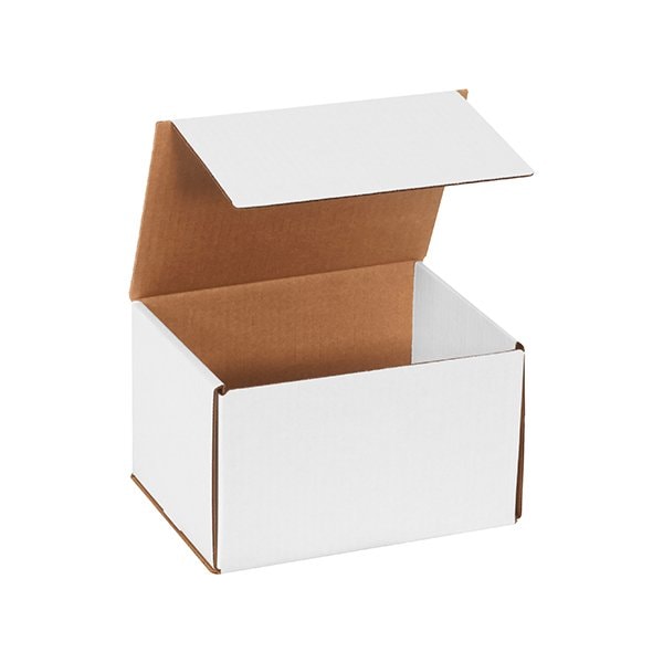 Box Packaging Corrugated Mailers, 8L x 6W x 5H, White, PK50 M865 - main